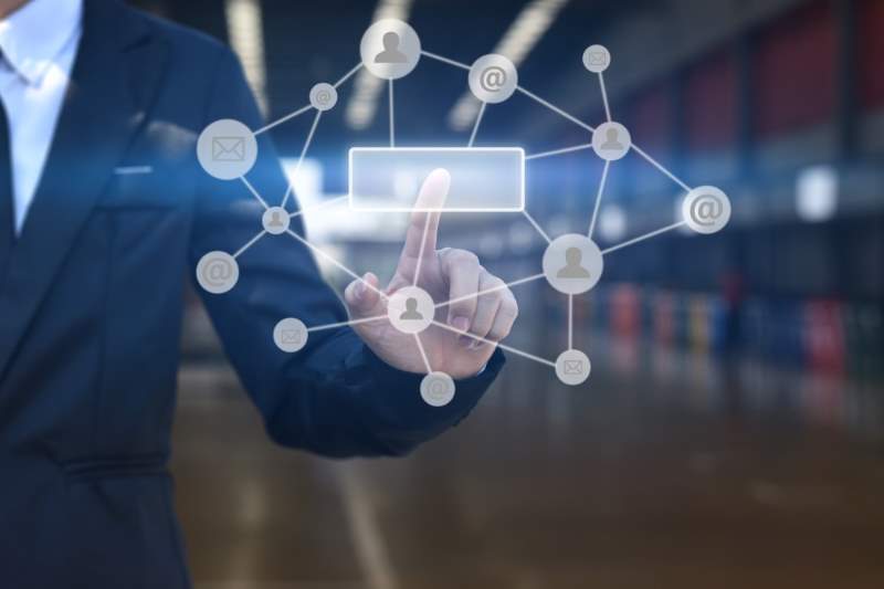 Businessman Cloud Connections